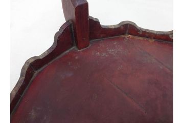 時代物　李朝　朝鮮　優美な脚のデザインが魅力の十二角膳(小盤、お膳、御膳、ソバン、木製、脚付き、お盆、朝鮮美術)(R-079140)
