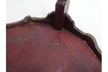 時代物　李朝　朝鮮　優美な脚のデザインが魅力の十二角膳(小盤、お膳、御膳、ソバン、木製、脚付き、お盆、朝鮮美術)(R-079140)