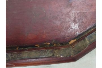 時代物　李朝　朝鮮　優美な脚のデザインが魅力の十二角膳(小盤、お膳、御膳、ソバン、木製、脚付き、お盆、朝鮮美術)(R-079140)