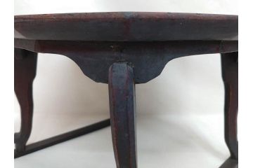 時代物　李朝　朝鮮　お部屋をレトロな雰囲気に演出する十二角膳(小盤、お膳、御膳、ソバン、木製、脚付き、お盆、朝鮮美術)(R-079141)