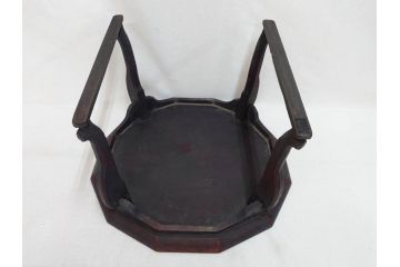 時代物　李朝　朝鮮　お部屋をレトロな雰囲気に演出する十二角膳(小盤、お膳、御膳、ソバン、木製、脚付き、お盆、朝鮮美術)(R-079141)