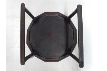 時代物　李朝　朝鮮　お部屋をレトロな雰囲気に演出する十二角膳(小盤、お膳、御膳、ソバン、木製、脚付き、お盆、朝鮮美術)(R-079141)