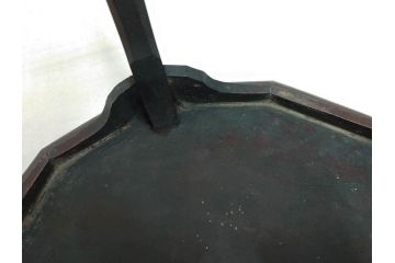 時代物　李朝　朝鮮　お部屋をレトロな雰囲気に演出する十二角膳(小盤、お膳、御膳、ソバン、木製、脚付き、お盆、朝鮮美術)(R-079141)