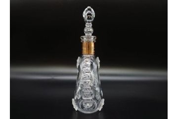 フランス　Baccarat　バカラ　REMY MARTIN(レミーマルタン ルイ13世)　CAMUS(カミュ)　高級感漂うデキャンタ3点セット(空ボトル、空き瓶、空瓶、デカンタ、酒器、飾りボトル、フルレッドクリスタルガラス、ディスプレイ、硝子)(R-079142)