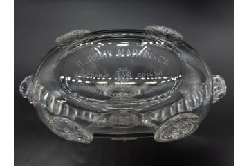 フランス　Baccarat　バカラ　REMY MARTIN(レミーマルタン ルイ13世)　CAMUS(カミュ)　高級感漂うデキャンタ3点セット(空ボトル、空き瓶、空瓶、デカンタ、酒器、飾りボトル、フルレッドクリスタルガラス、ディスプレイ、硝子)(R-079142)