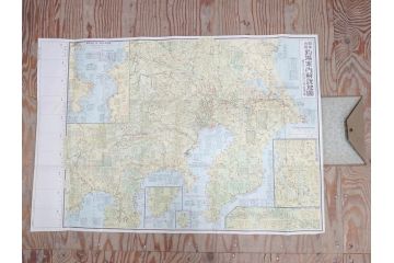 戦前　「釣場案内解説地図」 昭和十四年　「釣魚研究 河と海」 昭和六年　地図&雑誌12冊セット(釣魚雑誌、関東近県、東京日日新聞社、昭和6年、昭和14年、情報誌、マップ、本、ケース付き)(R-079144)