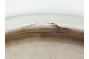 江戸期　上手物　成化年製　古伊万里　色絵　染付　約14cm　4.7寸　丹念に描かれた絵付から匠の技を感じるなます皿3枚セット(金彩、唐草、風景、牡丹、梅、魚、花、変形皿、小皿、和食器、和皿、深皿、輪花型、四寸七分)(R-079148)