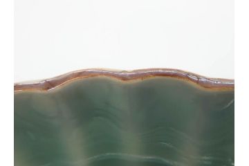 幕末〜明治期　伊万里　青磁　染付　約19cm　6.1寸　花びらのような縁のデザインが上品な中皿3枚セット(輪花型、蝶、ちょう、紗綾形、花、植物、裏印、深皿、中皿、和食器、和皿、六寸一分)(R-079149)