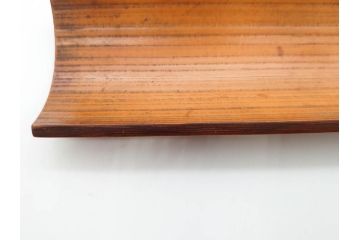 時代物　彫刻　繊細な彫りが魅力の茶合(花瓶の図、茶道具、煎茶道具、茶器、茶量、茶則、茶計、仙媒、茶媒、竹工芸)(R-079151)　
