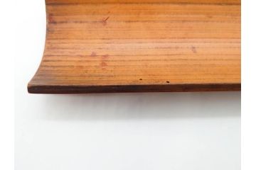 時代物　彫刻　繊細な彫りが魅力の茶合(花瓶の図、茶道具、煎茶道具、茶器、茶量、茶則、茶計、仙媒、茶媒、竹工芸)(R-079151)　