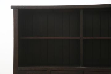 中古　美品!!　総栗材　浮造り仕上げ　上品な和を演出する五尺水屋箪笥サイドボード(収納棚、戸棚、サイドキャビネット、食器棚)(R-079153)