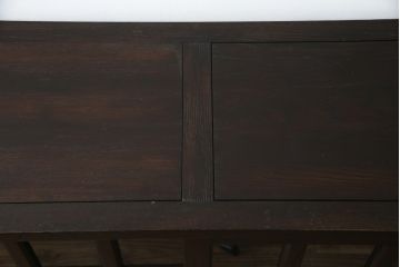 中古　美品!!　総栗材　浮造り仕上げ　上品な和を演出する五尺水屋箪笥サイドボード(収納棚、戸棚、サイドキャビネット、食器棚)(R-079153)