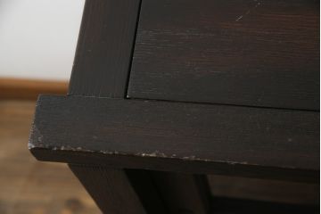 中古　美品!!　総栗材　浮造り仕上げ　上品な和を演出する五尺水屋箪笥サイドボード(収納棚、戸棚、サイドキャビネット、食器棚)(R-079153)