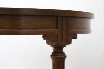 中古　DREXEL HERITAGE(ドレクセルヘリテイジ)　Et Cetera(エトセトラ)コレクション　優美なシルエットが目を引く小振りサイズのラウンドテーブル(ダイニングテーブル、丸テーブル、コーヒーテーブル、カフェテーブル)(R-079156)