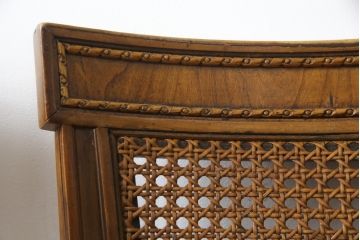 中古　DREXEL HERITAGE(ドレクセルヘリテイジ)　Et Cetera(エトセトラ)コレクション　エレガントな雰囲気づくりが叶うサイドチェア4脚セット(ダイニングチェア、椅子、イス、バラ売り可能)(R-079157)