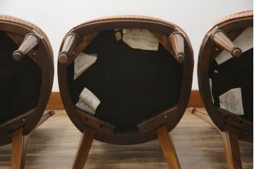 中古　DREXEL HERITAGE(ドレクセルヘリテイジ)　Et Cetera(エトセトラ)コレクション　エレガントな雰囲気づくりが叶うサイドチェア4脚セット(ダイニングチェア、椅子、イス、バラ売り可能)(R-079157)