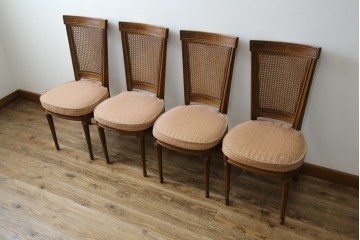 中古　DREXEL HERITAGE(ドレクセルヘリテイジ)　Et Cetera(エトセトラ)コレクション　エレガントな雰囲気づくりが叶うサイドチェア4脚セット　(R-079157)