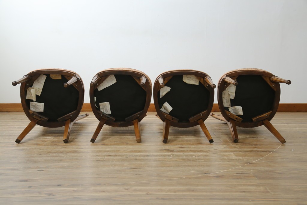 中古　DREXEL HERITAGE(ドレクセルヘリテイジ)　Et Cetera(エトセトラ)コレクション　エレガントな雰囲気づくりが叶うサイドチェア4脚セット　(R-079157)