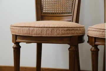 中古　DREXEL HERITAGE(ドレクセルヘリテイジ)　Et Cetera(エトセトラ)コレクション　エレガントな雰囲気づくりが叶うサイドチェア4脚セット　(R-079157)