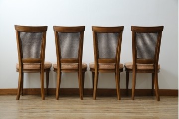 中古　DREXEL HERITAGE(ドレクセルヘリテイジ)　Et Cetera(エトセトラ)コレクション　エレガントな雰囲気づくりが叶うサイドチェア4脚セット　(R-079157)