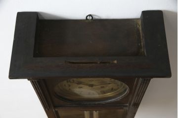 アンティーク時計　大正〜昭和初期　精工舎(SEIKOSHA、セイコー)　TRADE(S)MARK　クォーツ式　レトロシックな雰囲気漂う掛け時計(柱時計、古時計)(R-079161)