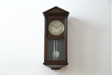 アンティーク時計　大正〜昭和初期　精工舎(SEIKOSHA、セイコー)　TRADE(S)MARK　クォーツ式　レトロシックな雰囲気漂う掛け時計(柱時計、古時計)　(R-079161)