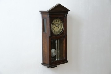 アンティーク時計　大正〜昭和初期　精工舎(SEIKOSHA、セイコー)　TRADE(S)MARK　クォーツ式　レトロシックな雰囲気漂う掛け時計(柱時計、古時計)　(R-079161)