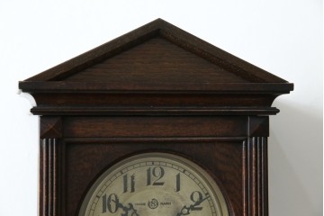 アンティーク時計　大正〜昭和初期　精工舎(SEIKOSHA、セイコー)　TRADE(S)MARK　クォーツ式　レトロシックな雰囲気漂う掛け時計(柱時計、古時計)　(R-079161)