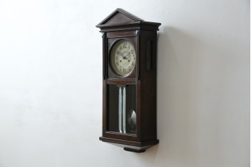 アンティーク時計　大正〜昭和初期　精工舎(SEIKOSHA、セイコー)　TRADE(S)MARK　クォーツ式　レトロシックな雰囲気漂う掛け時計(柱時計、古時計)　(R-079161)