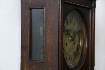 アンティーク時計　大正〜昭和初期　精工舎(SEIKOSHA、セイコー)　TRADE(S)MARK　クォーツ式　レトロシックな雰囲気漂う掛け時計(柱時計、古時計)　(R-079161)