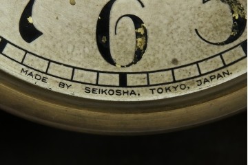 アンティーク時計　大正〜昭和初期　精工舎(SEIKOSHA、セイコー)　TRADE(S)MARK　クォーツ式　レトロシックな雰囲気漂う掛け時計(柱時計、古時計)　(R-079161)