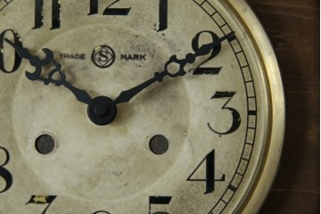 アンティーク時計　大正〜昭和初期　精工舎(SEIKOSHA、セイコー)　TRADE(S)MARK　クォーツ式　レトロシックな雰囲気漂う掛け時計(柱時計、古時計)　(R-079161)
