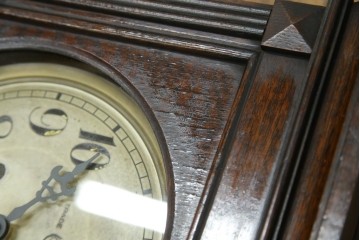 アンティーク時計　大正〜昭和初期　精工舎(SEIKOSHA、セイコー)　TRADE(S)MARK　クォーツ式　レトロシックな雰囲気漂う掛け時計(柱時計、古時計)　(R-079161)