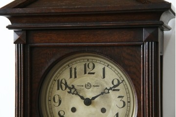 アンティーク時計　大正〜昭和初期　精工舎(SEIKOSHA、セイコー)　TRADE(S)MARK　クォーツ式　レトロシックな雰囲気漂う掛け時計(柱時計、古時計)　(R-079161)