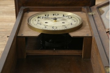 アンティーク時計　大正〜昭和初期　精工舎(SEIKOSHA、セイコー)　TRADE(S)MARK　クォーツ式　レトロシックな雰囲気漂う掛け時計(柱時計、古時計)　(R-079161)