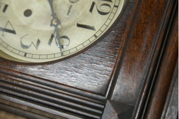 アンティーク時計　大正〜昭和初期　精工舎(SEIKOSHA、セイコー)　TRADE(S)MARK　クォーツ式　レトロシックな雰囲気漂う掛け時計(柱時計、古時計)　(R-079161)