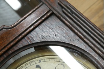 アンティーク時計　大正〜昭和初期　精工舎(SEIKOSHA、セイコー)　TRADE(S)MARK　クォーツ式　レトロシックな雰囲気漂う掛け時計(柱時計、古時計)　(R-079161)