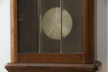 和製アンティーク　Meiji(明治時計社)　クォーツ式　昭和レトロな空間づくりに活躍する掛け時計(柱時計、古時計、振り子時計)(R-079162)