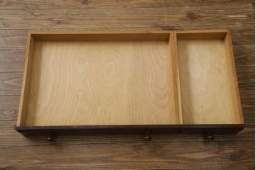 中古　九州民芸家具　和・洋どちらのお部屋にも取り入れやすい!!シックな佇まいが魅力のデスク(片袖デスク、片袖机、ワークデスク、在宅用、在宅ワーク用)(R-079163)