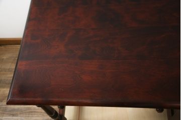 中古　九州民芸家具　和・洋どちらのお部屋にも取り入れやすい!!シックな佇まいが魅力のデスク(片袖デスク、片袖机、ワークデスク、在宅用、在宅ワーク用)(R-079163)