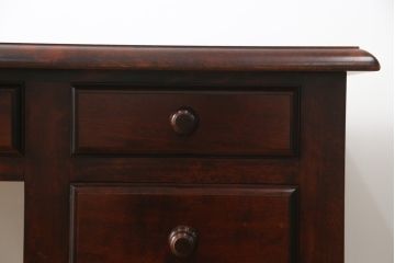 中古　九州民芸家具　和・洋どちらのお部屋にも取り入れやすい!!シックな佇まいが魅力のデスク(片袖デスク、片袖机、ワークデスク、在宅用、在宅ワーク用)(R-079163)