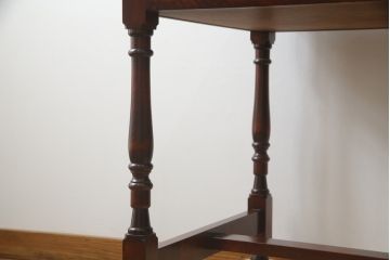 中古　九州民芸家具　和・洋どちらのお部屋にも取り入れやすい!!シックな佇まいが魅力のデスク(片袖デスク、片袖机、ワークデスク、在宅用、在宅ワーク用)(R-079163)