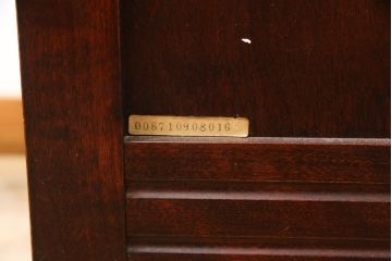 中古　九州民芸家具　和・洋どちらのお部屋にも取り入れやすい!!シックな佇まいが魅力のデスク(片袖デスク、片袖机、ワークデスク、在宅用、在宅ワーク用)(R-079163)