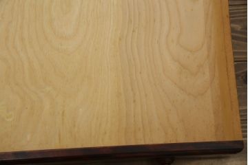 中古　九州民芸家具　和・洋どちらのお部屋にも取り入れやすい!!シックな佇まいが魅力のデスク(片袖デスク、片袖机、ワークデスク、在宅用、在宅ワーク用)(R-079163)