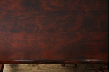 中古　九州民芸家具　和・洋どちらのお部屋にも取り入れやすい!!シックな佇まいが魅力のデスク(片袖デスク、片袖机、ワークデスク、在宅用、在宅ワーク用)(R-079163)