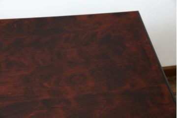 中古　九州民芸家具　和・洋どちらのお部屋にも取り入れやすい!!シックな佇まいが魅力のデスク(片袖デスク、片袖机、ワークデスク、在宅用、在宅ワーク用)(R-079163)