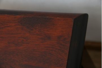 中古　九州民芸家具　和・洋どちらのお部屋にも取り入れやすい!!シックな佇まいが魅力のデスク(片袖デスク、片袖机、ワークデスク、在宅用、在宅ワーク用)(R-079163)