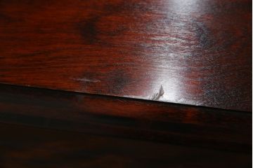 中古　九州民芸家具　和・洋どちらのお部屋にも取り入れやすい!!シックな佇まいが魅力のデスク(片袖デスク、片袖机、ワークデスク、在宅用、在宅ワーク用)(R-079163)