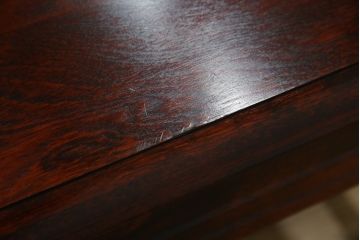 中古　九州民芸家具　和・洋どちらのお部屋にも取り入れやすい!!シックな佇まいが魅力のデスク(片袖デスク、片袖机、ワークデスク、在宅用、在宅ワーク用)(R-079163)