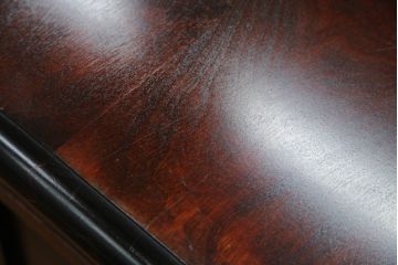 中古　九州民芸家具　和・洋どちらのお部屋にも取り入れやすい!!シックな佇まいが魅力のデスク(片袖デスク、片袖机、ワークデスク、在宅用、在宅ワーク用)(R-079163)